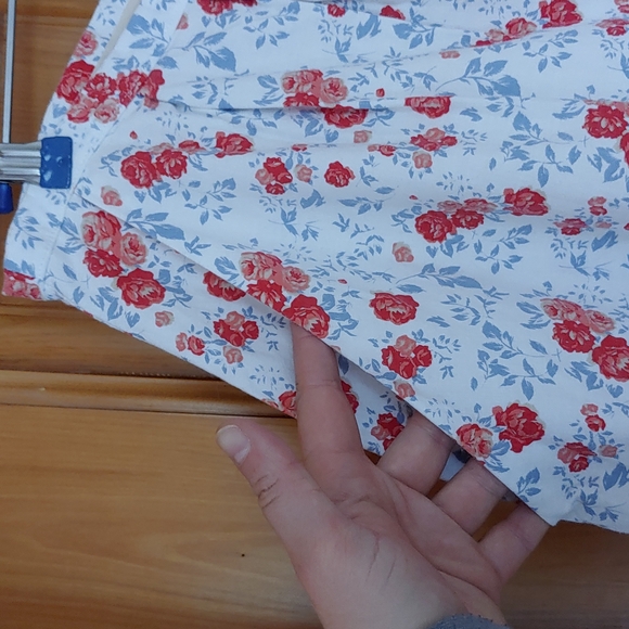 Cotton pleat front A line flowery dress size XL - Picture 2 of 6